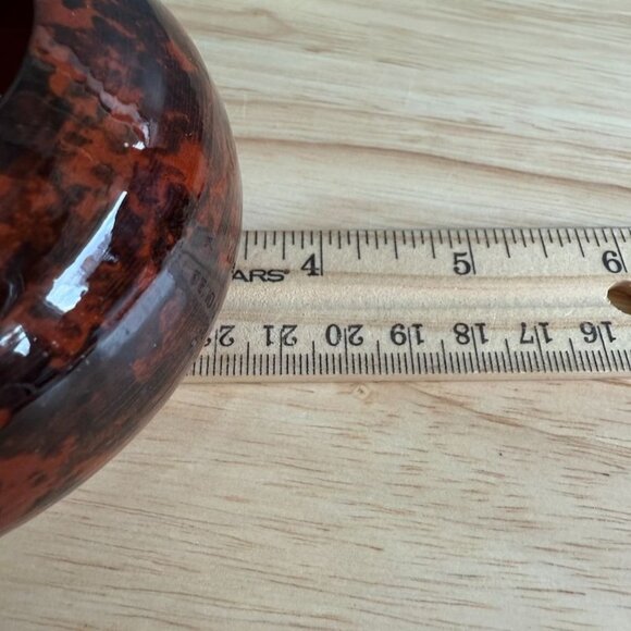 JH Huberhaus Pottery 1996 Studio Sgraffito Egg Separator Redware Pottery - Picture 8 of 9